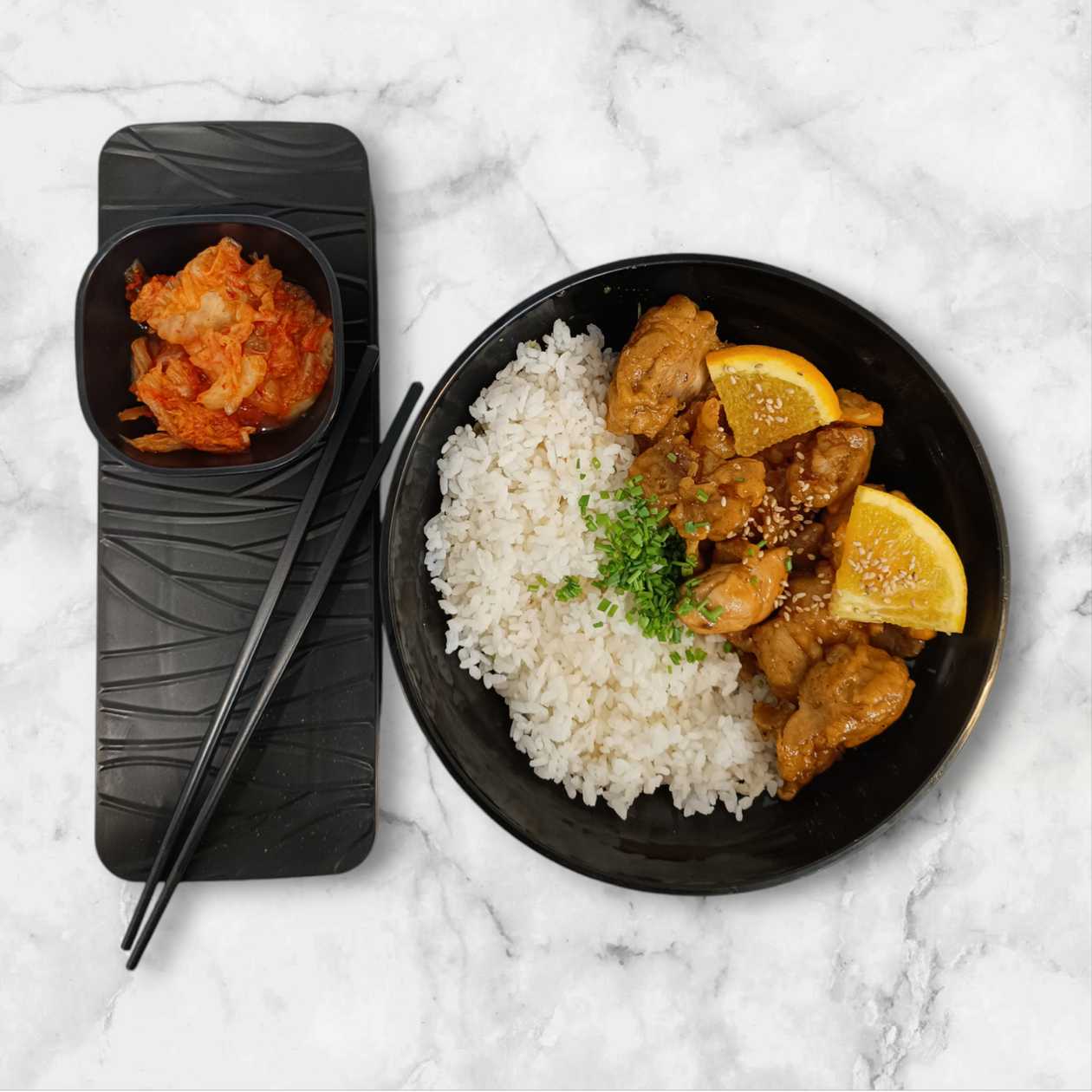 4. Orange Dakanjeong Bokkeumbap (Fried chicken with orange)