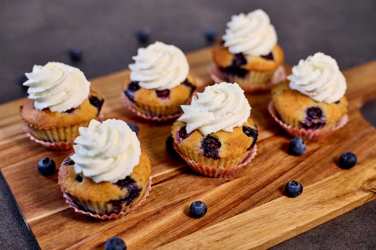 Keto Lemon and Blueberry Muffins Lactose Free
