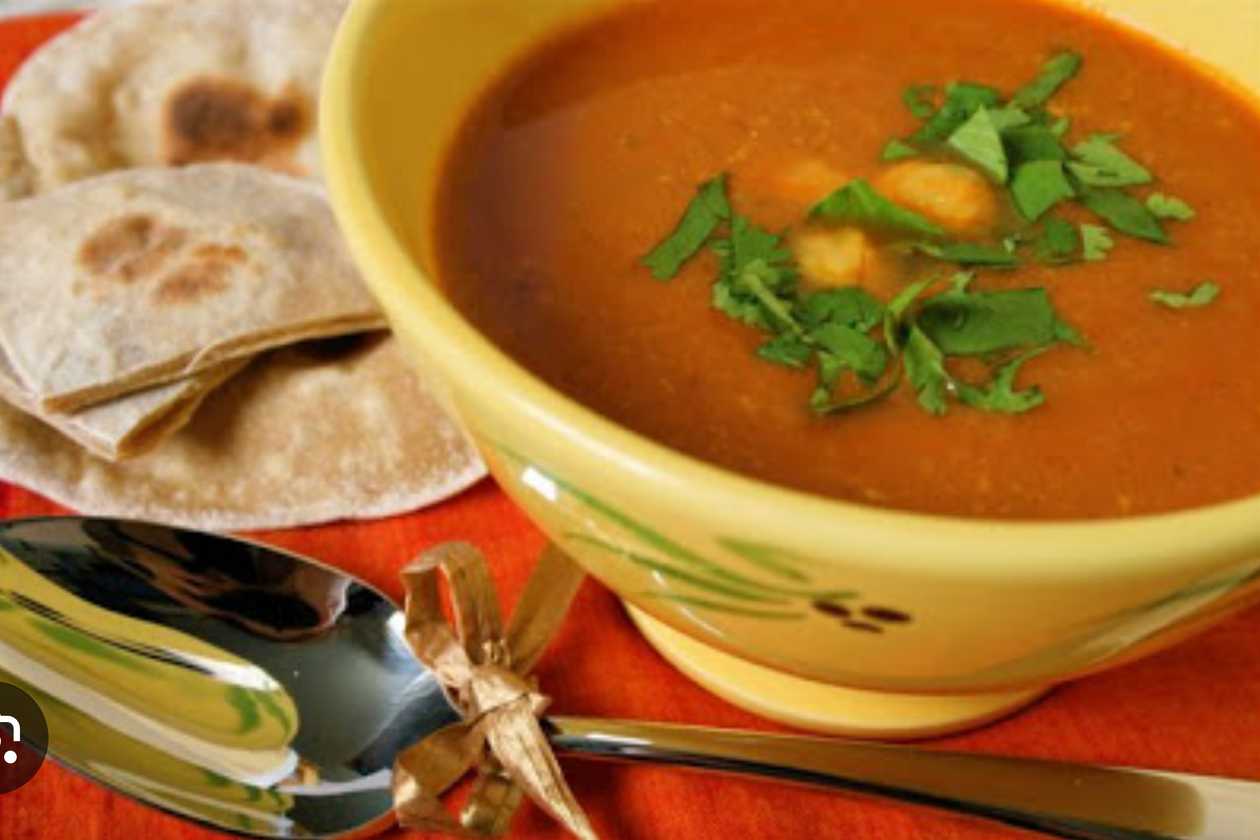 Two Chapatis and Gravy Soup