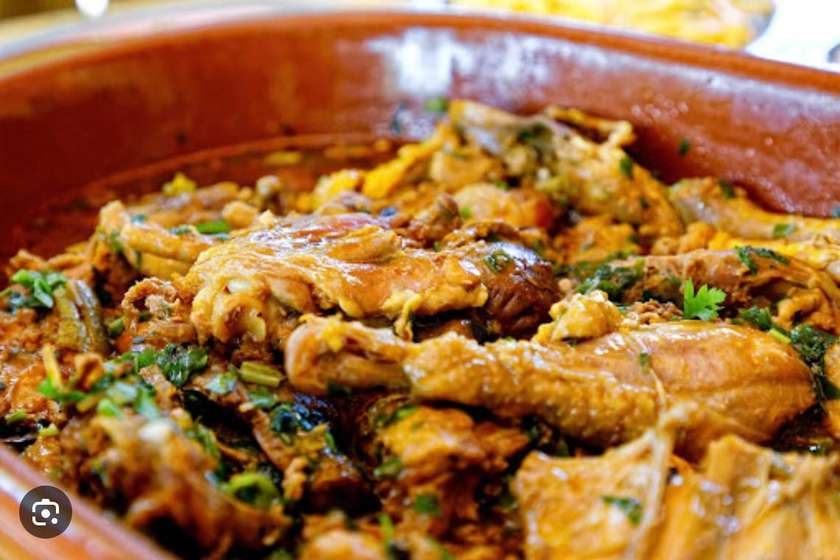 Wet Fry Chicken and Rice or Spaghetti and Stir-Fried Vegetables
