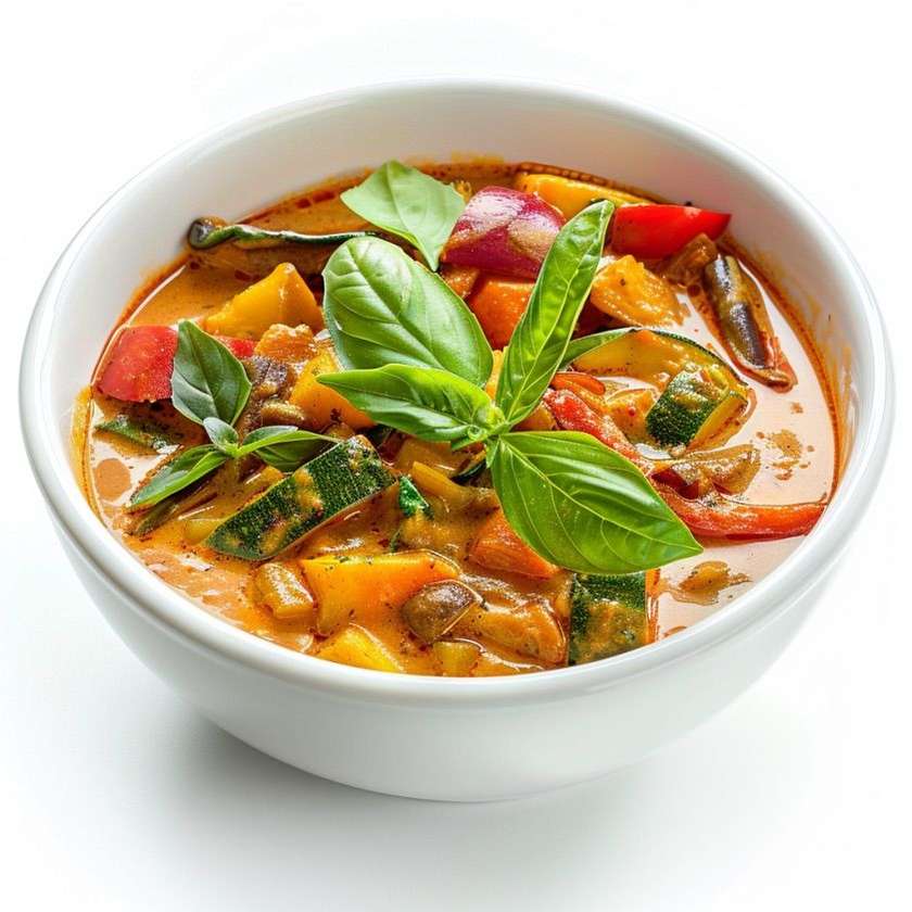 Vegetarian curry with rice
