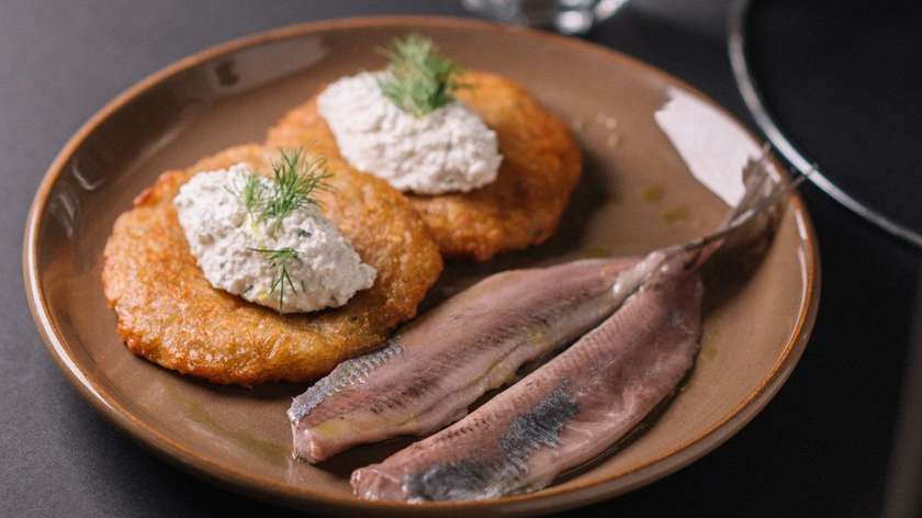 Potato pancakes with Matjes herring