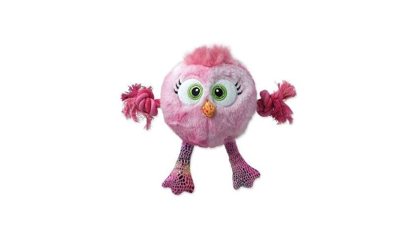 Dog toy plush pink chicken Dog Fantasy, 15 cm