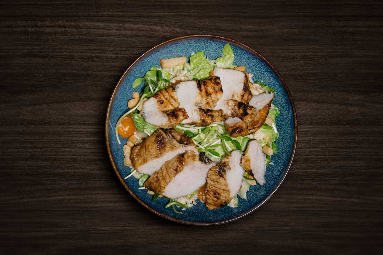 Salad with grill chicken
