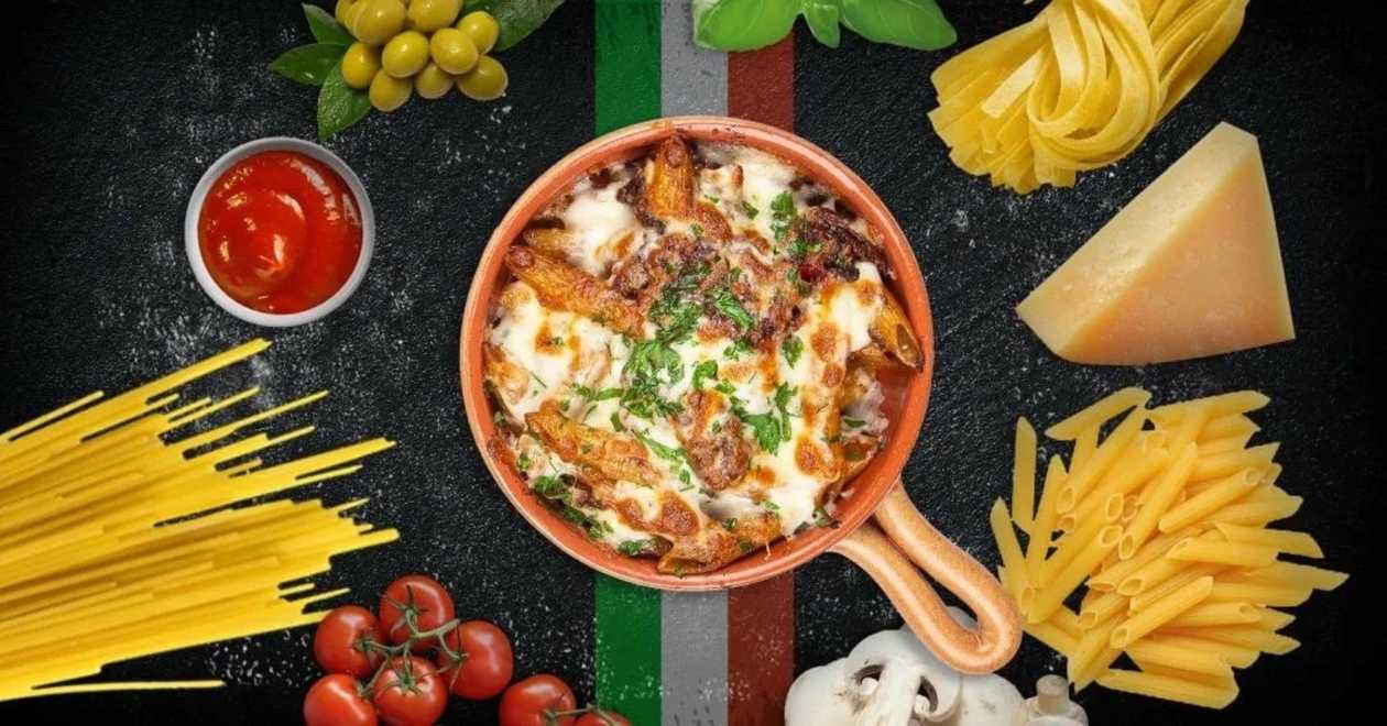 Penne con Vittelo al Forno