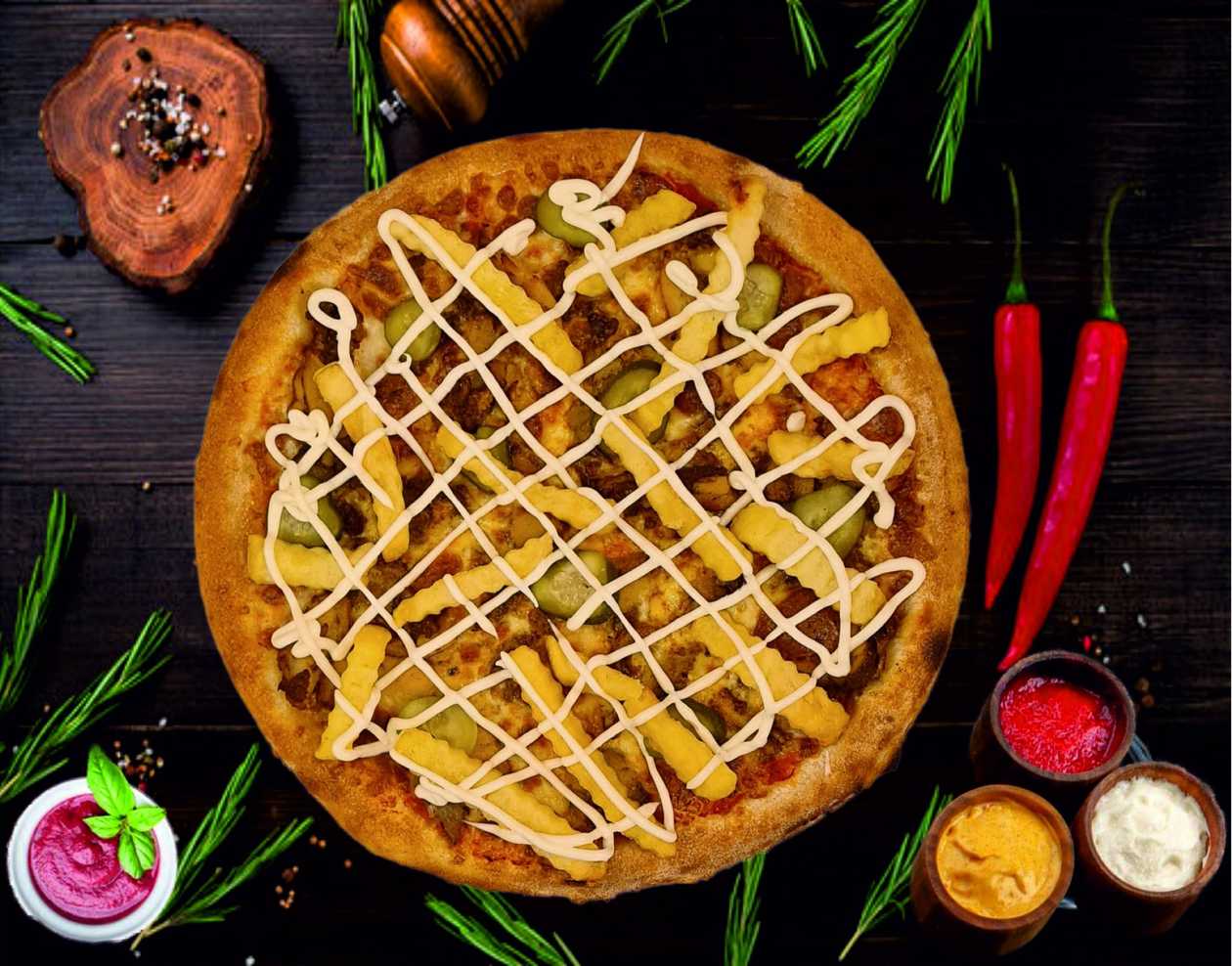 Chicken Kebab Pizza