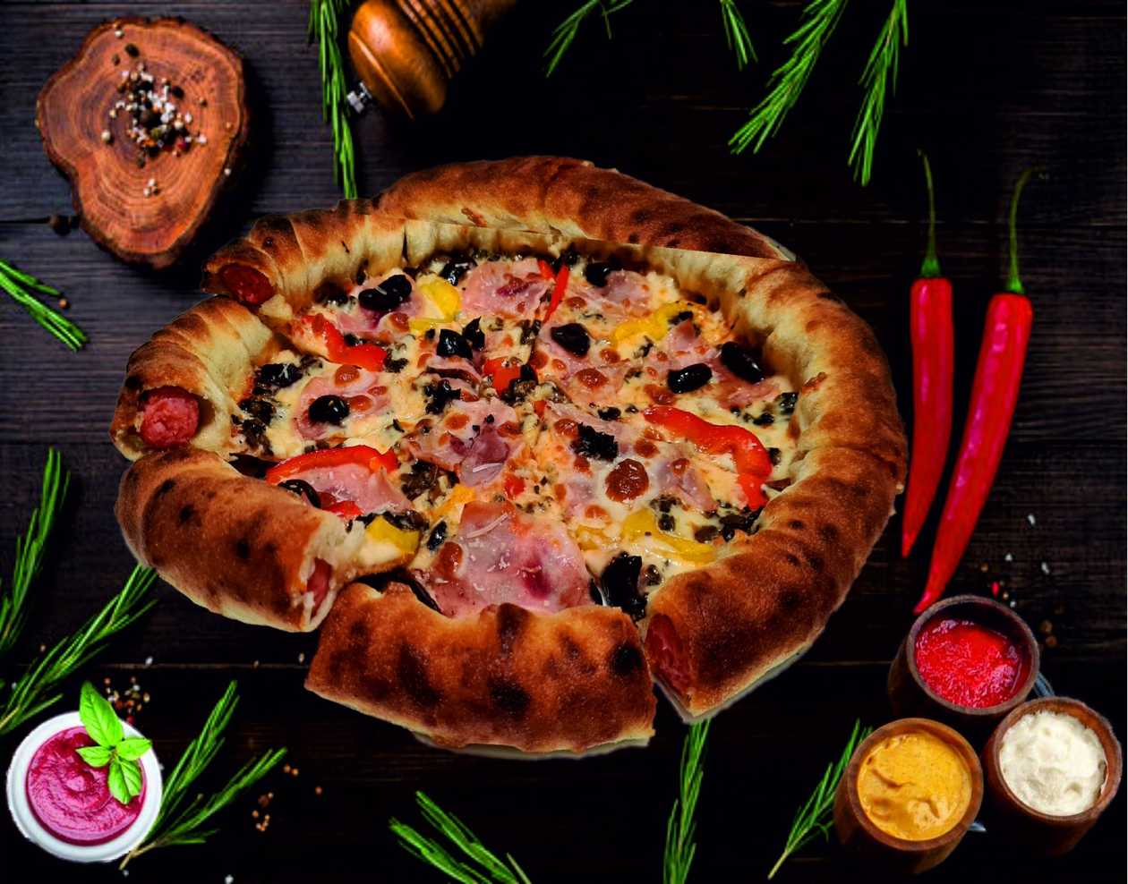 Crusty Hot Dog Pizza