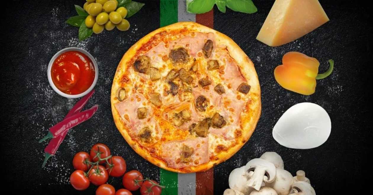 Pizza Prosciutto Funghi Bruni