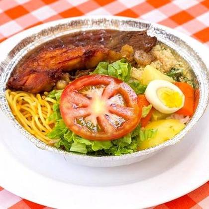 Marmitex with everything - Meat Pancake