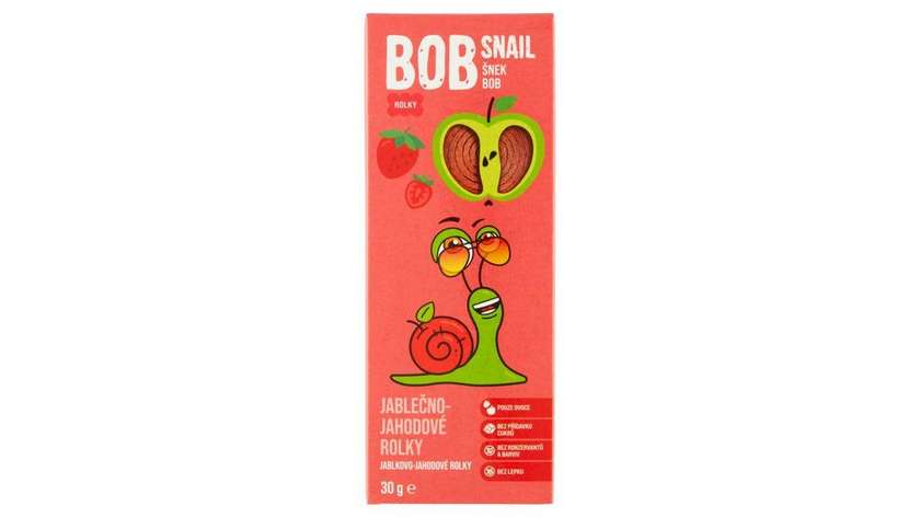Snail Bob Apple-strawberry Rolls 30g