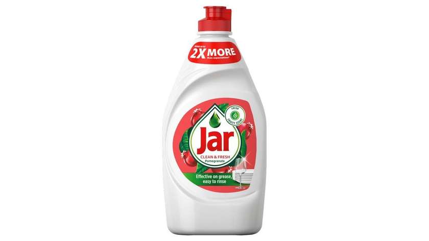 Jar Clean & Fresh Pomegranate & Honeysuckleliquid Dishwashing Detergent for Radiant Cleanliness 450ml