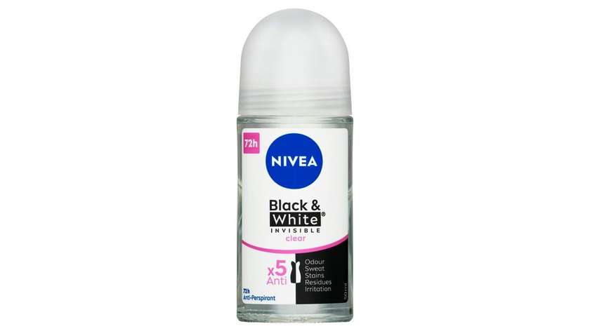 Nivea Black & White Invisible Clear Antiperspirant 50ml