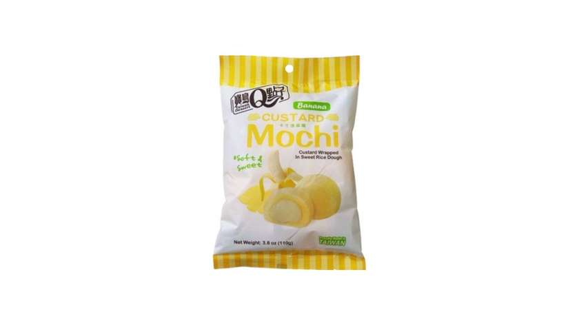 Q Brand Custard Mochi Banana 120g
