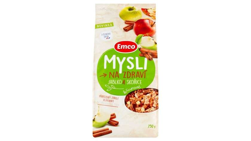 Emco Mysli na Zdraví Crispy Apple and Cinnamon 750g