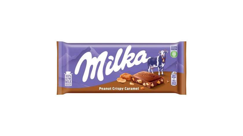 Milka Peanut Crispy Caramel 90g
