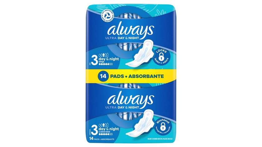 Always Ultra Sanitary Pads Day and Night (size 3) Wings 14 Pcs?
