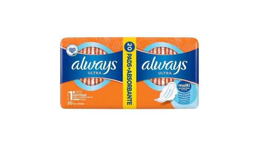 Always Ultra Hygienic Pads Normal (v1) with Wings 20 Pcs