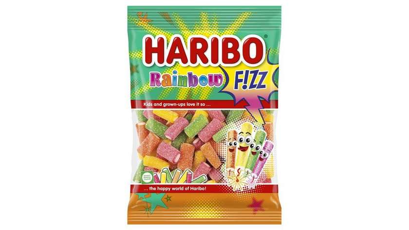 Haribo Rainbow Fizz Jelly with Fruit and Melon Flavor 175g