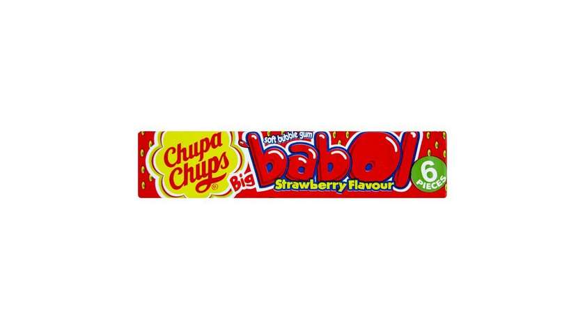 Chupa Chups Big Babol Chewing Gum with Strawberry Flavor 6 Pcs 27.6g