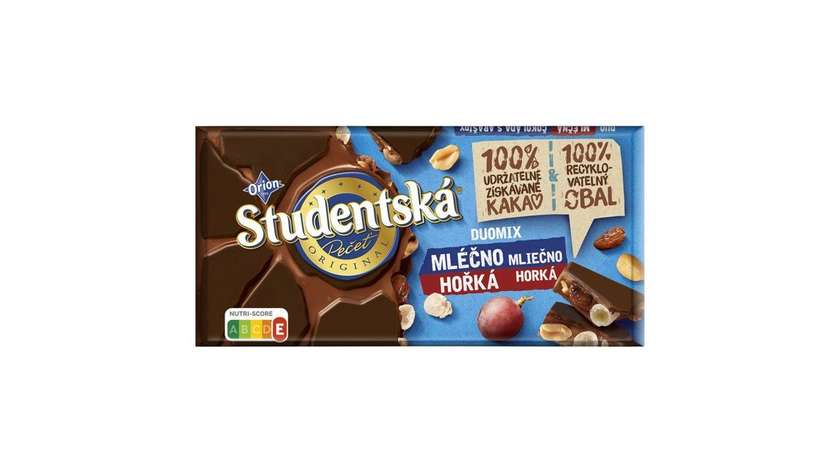Orion Student Seal Milk-dark Chocolate with Peanuts, Raisins and Jelly 170g