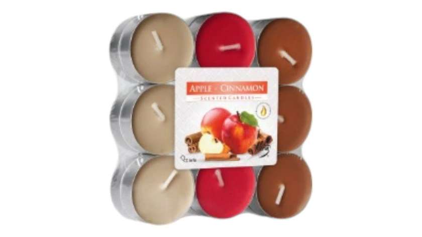 Bispol Tea Candles Apple Cinnamon 18 Pcs