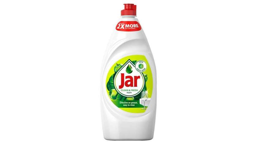 Jar Clean & Fresh Appleliquid Dishwashing Detergent for Radiant Cleanliness 900ml