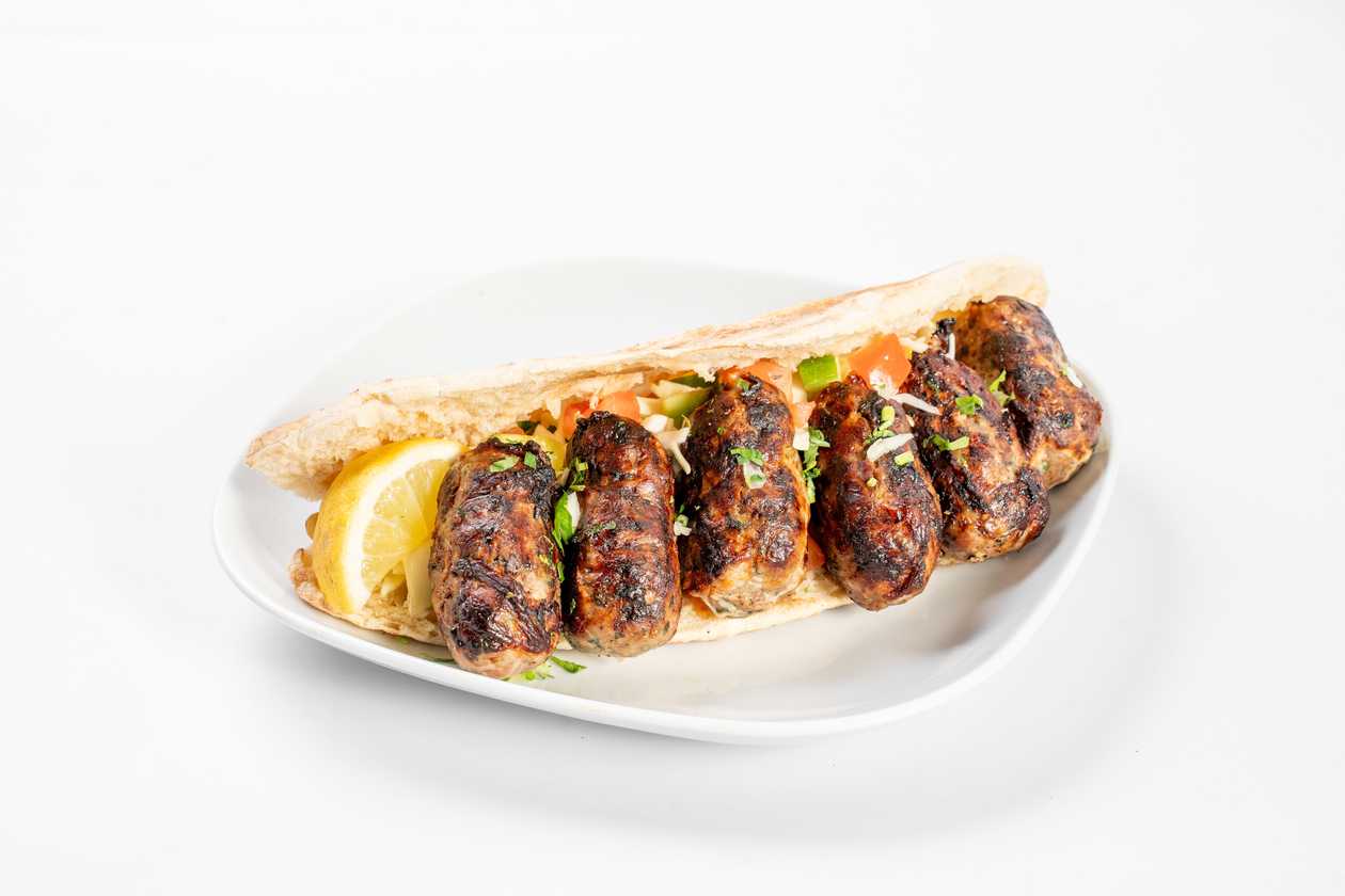 Pork Sheftalia Cypriot Pita