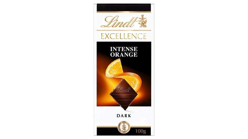 Lindt Excellence Dark Chocolate with Almond Pieces and Orange Juice 100g
