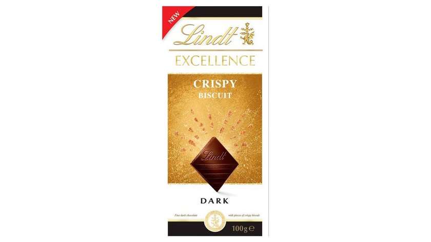 Lindt Excellence Dark Chocolate with Crunchy Cookie Pieces 100g