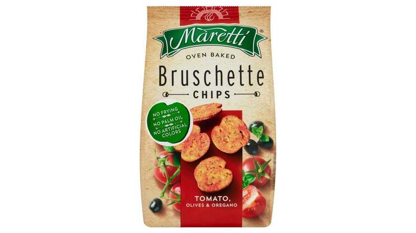 Maretti Bruschette Chips Tomato, Olives & Oregano 70g