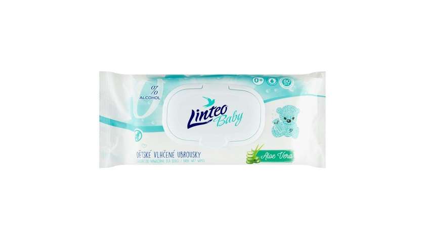 Linteo Baby Children's Wet Wipes Aloe Vera 80 Pcs