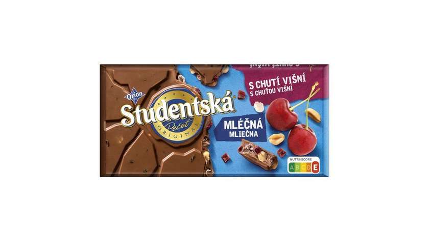 Orion Student Seal Milk Chocolate with Peanuts, Jelly and Pieces with Cherry Flavor 170g
