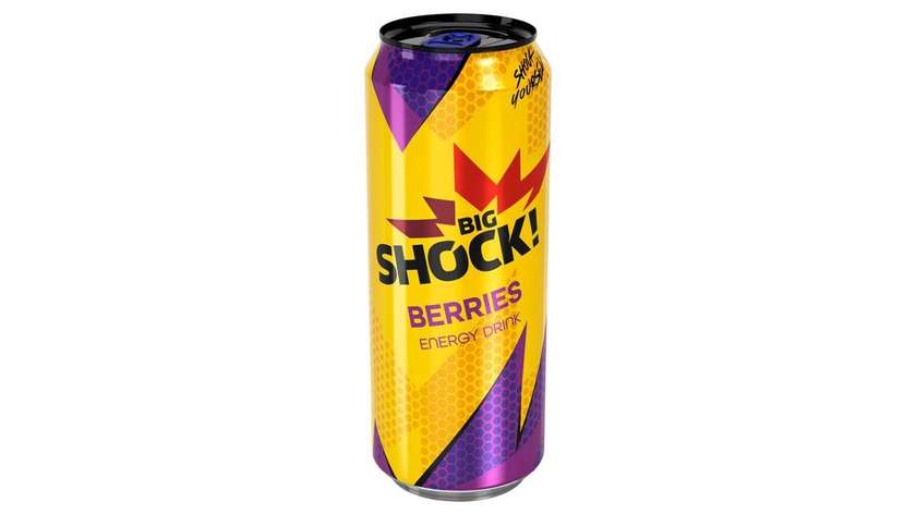 Big Shock! Berries Carbonated Energy Drink 500ml