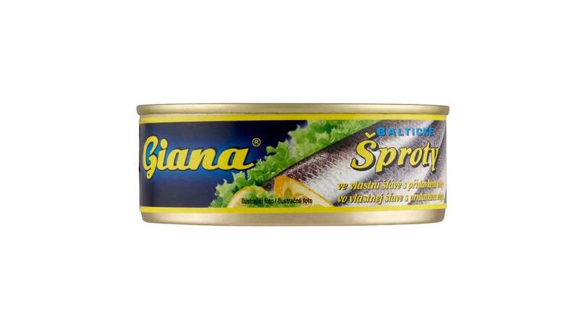 Giana Baltic Sprats in Their Own Juice with the Addition of Oil 240g