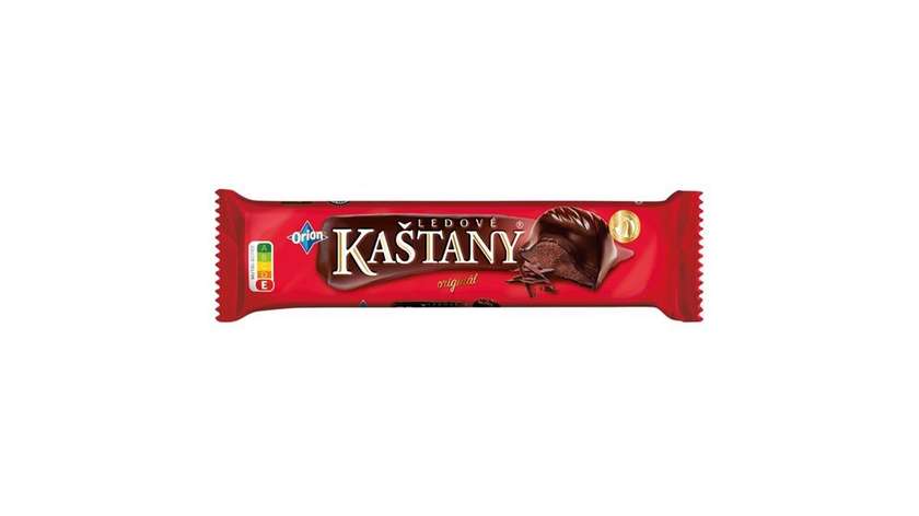 Orion Ice Chestnut Bar in Dark Chocolate with Cocoa Nib Filling 45g