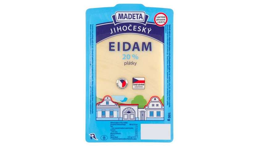 Madeta South Bohemian Edam 20% Slices 100g