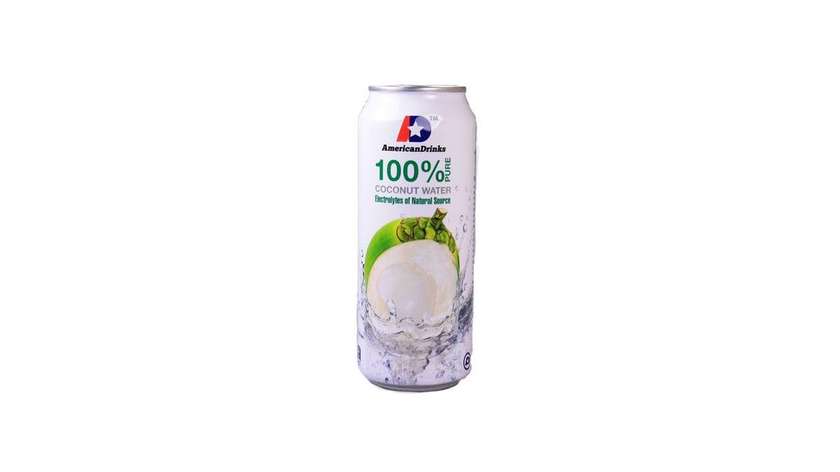 Coconut Water 100% Tin 500ml American Drinks