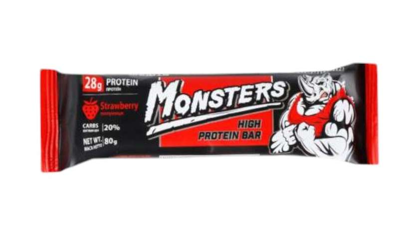 Monsters Protein Bar Strawberry 80g