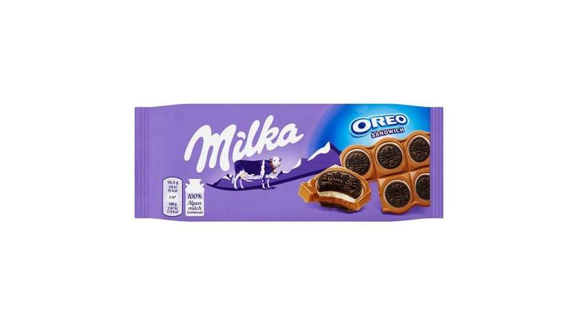 Milka Oreo Sandwich Milk Chocolate and Cookies 92g