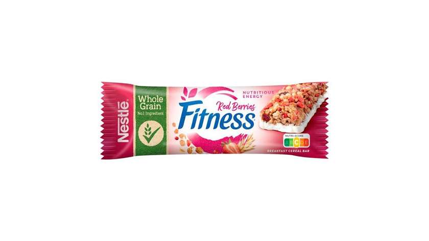 Nestlé Fitness Red Berries Breakfast Cereal Bar with Pieces of Blueberries and Strawberries 23.5g