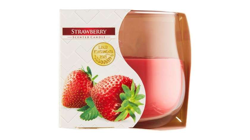 Aura Strawberry Scented Candle