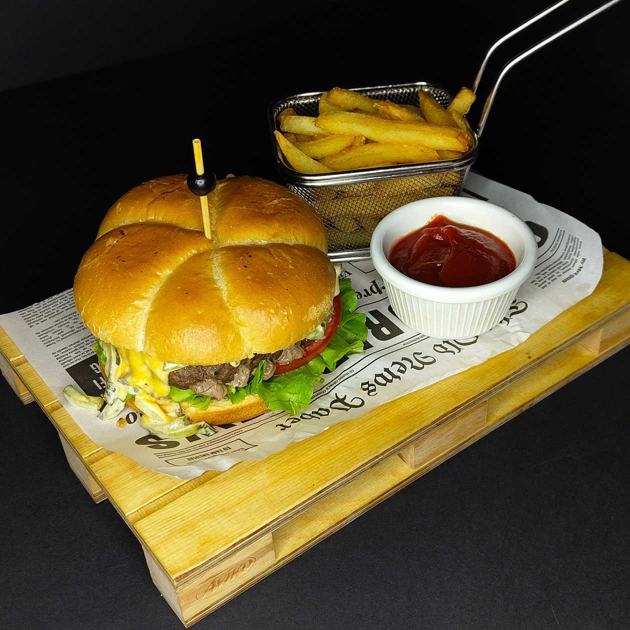 Arsenal burger with beef