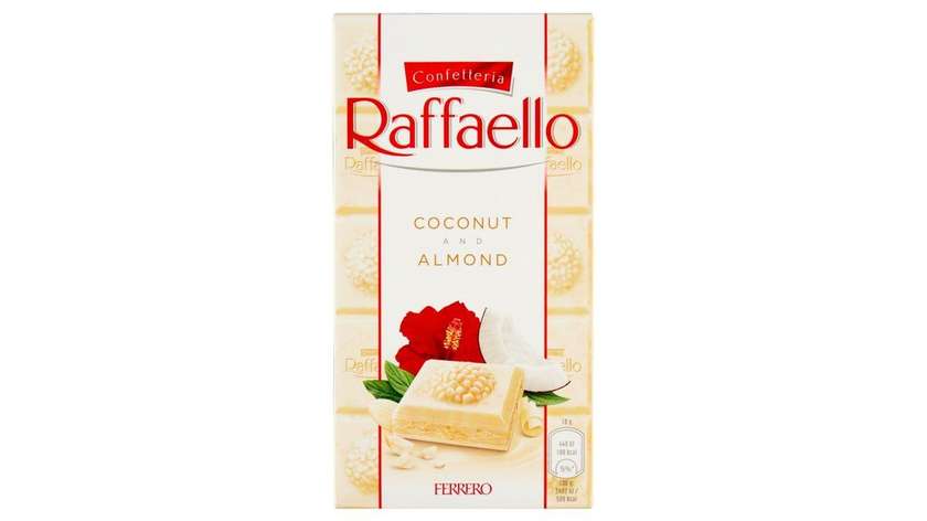 Raffaelo White Chocolate Filled with Coconut and Almond Filling 90g