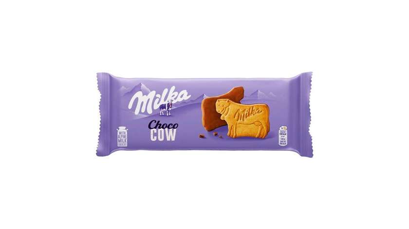 Milka Choco Cow Biscuits Semi-dipped with Milk Chocolate From Alpine Milk 120g