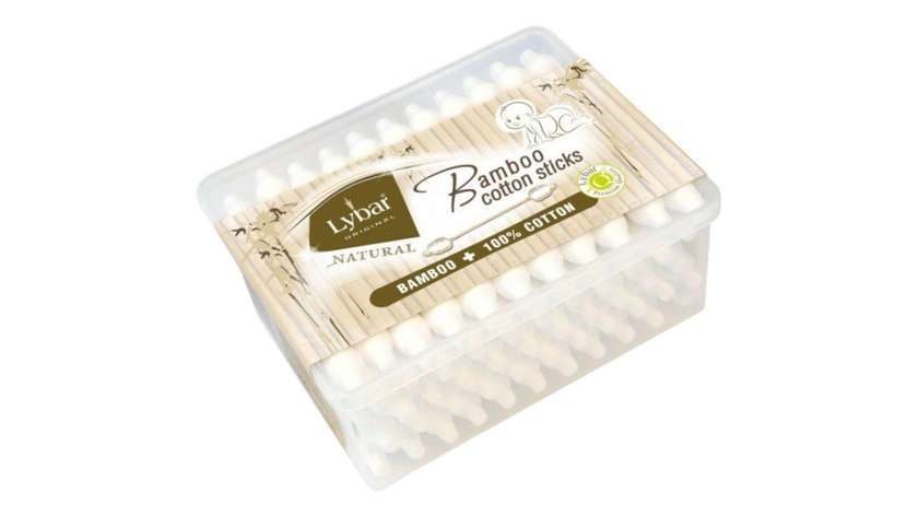 Lybar Natural Bamboo Cotton Buds 55 Pcs