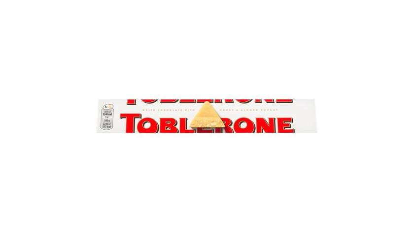 Toblerone White Chocolate with Honey-almond Nougat 100g
