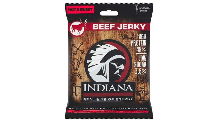 Indiana Jerky Hot & Sweet Beef Jerky 25g