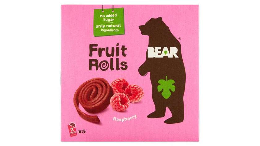Bear Raspberry Finely Dried Rolled Slices of Fruit and Vegetables 5x 20g