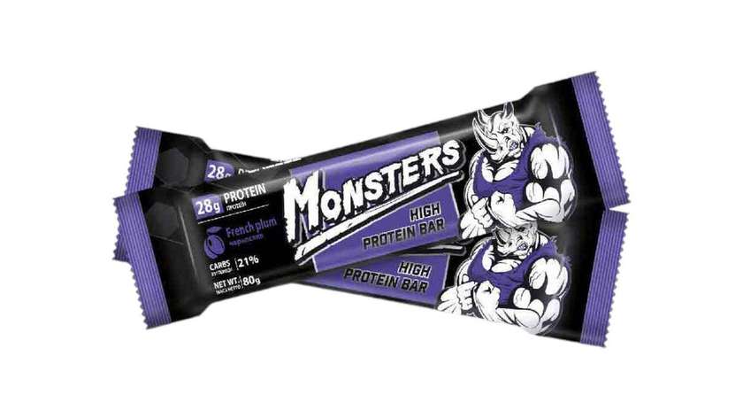 Monsters Protein Bar French Plum 80g