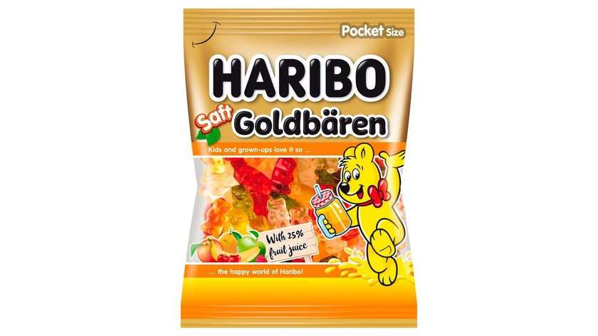 Haribo Goldbären Saft Jelly Bears with 25% Fruit Juice From Concentrates 85g